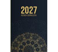 Agenda 2027 Giornaliera A4: Daily Planner Italiano con Orari 08:00 a 22:00, Calendario Mensile e Appunti, 1 Pagina per Giorno, 12 Mesi