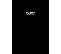 Agenda 2027 Journalier: Planificateur professionnel de 365 Jours et 12 Mois | 1 Page par Jour avec Heure, A5 | Horaire 07h00 à 21h00 | français | Couverture Noire