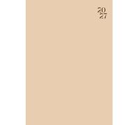 Agenda 2027 Semainier A5 Vertical : Beige - 1 Semaine sur 2 Pages | Planificateur Hebdomadaire 12 Mois de Janvier à Décembre en Français | Couverture ... avec Horaire pour Rendez-Vous | Konomolok.