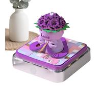 Agenda 3D Memo 2026 En Forma De Tiempo | Calendario De Escritorio Mini 3D En Forma De Rosa Con Hojas Desmontables | Bloc de Notas Desmontables con Iluminación LED y Acrílica para Regalos De
