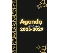 Agenda 5 Años 2025-2029: Planificador mensual Enero 2025 - Diciembre 2029, 60 Meses Diario Organizador A5, 165 Páginas.