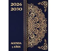 Agenda 5 Años 2026-2030: Planificador Mensual 2026 2030 | 60 Meses del 01/01/2026 al 31/12/2030 | 1 Mes en 2 Páginas | Días Festivos | Formato largo 21.59 x 27.94 cm | 160 Páginas
