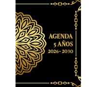 Agenda 5 Años 2026-2030: Planificador Mensual 2026 2030 | 60 Meses del 01/01/2026 al 31/12/2030 | 1 Mes en 2 Páginas | Días Festivos | Formato A4 | 160 Páginas