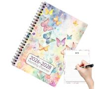 Agenda A5 Floral - Carnet De Planification Mensuelle 2026-2028 | A5 21 x 14 cm, Agenda Floral 3 Ans, Planificateur 100 Pages Avec Calendrier Et Liste De Tâches, Organización Maison Travail École Et