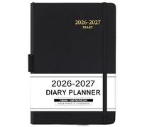 Agenda académica 2023-2024 - Agenda 2023-2024 día a página con pestañas mensuales, de julio de 2023 a junio de 2024, tamaño A5, funda de cuero, color negro