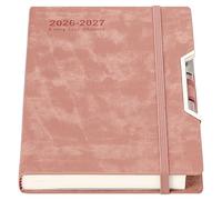 Agenda Académica 2026-2027, Agenda 2026-2027 Día por Página, Tapa Dura Organizada de Julio 2026 a Junio 2027, Agenda Planificador Diario Mensual A5 con Pestañas Mensuales, Bolsillo Interior, Bolígrafo