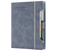 agenda académica 2026, A5, día por página, diario de 12 meses, tapa dura, bolígrafo, lazo para bolígrafo