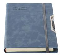 Agenda académica 2026, agenda 2026, día por página, tapa dura, organizada de enero de 2026 a diciembre de 2026, agenda diaria mensual con pestañas mensuales, bolsillo interior, bolígrafo, lazo para