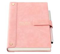 Agenda académica 2026, agenda 26, tamaño A5, una página por día, tapa dura, agenda anual de enero a diciembre de 2026, con bolígrafo, pegatinas, bolsillo interior, rosa 2026, A5