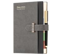 Agenda académica 2026 día por página A5, organizador diario y planificador mensual de enero de 2026 a diciembre de 2026, día de cita 26 páginas al día con bolígrafo, 3 marcadores, pegatinas, bolsa