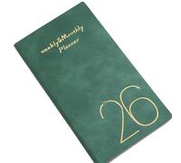 Agenda académica mensual semanal 2026, portátil de 12 meses, 120 páginas con fecha para programar, escritura suave de 3.7 x 6.9 pulgadas