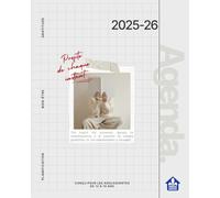 Agenda académique pour adolescentes en français | Planner TDAH / ADHD | Journal de gratitude et bien-être | Anxiété | Stress | Confiance en soi | ... | Skincare routine | Trackers | 12+ans | 8x10