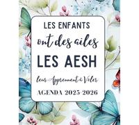 Agenda AESH 2025-2026: Planificateur semainier et mensuel | Une semaine sur deux pages | 12 mois | Cadeau aesh d'école fin d'année