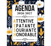 Agenda AESH 2026 2027: Planificateur semainier et mensuel | Une semaine sur deux pages | Cadeau aesh fin d'année