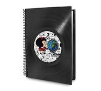 Agenda Anual 2026 Día por Página - Tamaño A5 - Fabricación Artesanal con Tapa Dura Discos de Vinilo LP - Incluye Calendario, Notas y Marcapáginas - Retro Vintage Rock - Mafalda