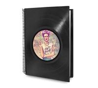 Agenda Anual 2026 Día por Página - Tamaño A5 - Fabricación Artesanal con Tapa Dura Discos de Vinilo LP - Incluye Calendario, Notas y Marcapáginas - Retro Vintage Rock - Frida