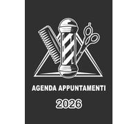 Agenda appuntamenti 2026: per parrucchieri giornaliera un giorno per pagina con orari | Intervalli di 30 minuti | A4 grande -12 mesi italiano