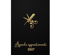 Agenda appuntamenti 2027: per parrucchieri giornaliera un giorno per pagina con orari , Intervalli di 30 minuti | A4 grande -12 mesi italiano