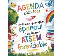 Agenda ATSEM 2025 2026: Cadeau pour institutrice ou maitresse maternelle | Format XXL : 1 Semaine sur 2 Pages