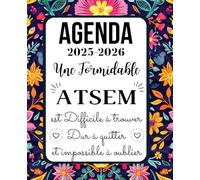 Agenda Atsem 2025/2026: Planificateur hebdomadaire une semaine sur 2 pages | CADEAU ATSEM