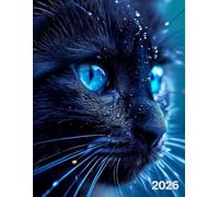 Agenda chat 2026: Grand format A4 - Planificateur Hebdomadaire - 2 Pages par Semaine avec Horaires | 12 Mois De Janvier À Décembre | Français