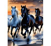 Agenda cheval 2026: Grand format A4 - Planificateur Hebdomadaire - 2 Pages par Semaine avec Horaires | 365 jours | Français