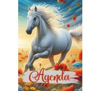 Agenda Chevaux: JOURNALIER - UNE PAGE PAR JOUR Format Standard 12x17 cm | Ecole Primaire, Collège, Lycée, 6eme 5eme 4eme 3eme | Equitation, course ... 7 ans 8 ans 9 ans 10 ans, Ado | Cheval Blanc