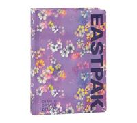 Agenda compatible con agenda Eastpak escolar 2025-2026 lowers flores lila - 13 meses para escuela secundaria y superior, con tapa acolchada dim. 12 x 16,5 + llavero lentejuelas y bolígrafo multicolor