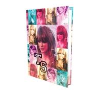 Agenda compatible con diario escolar Taylor Swift foto 2025-2026 F.to Standard 20 x 15 cm + llavero lentejuelas y bolígrafo multicolor