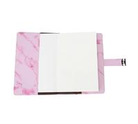 Agenda con Bloqueo de Contraseña de Cuero PU A5, Suministros Escolares de Oficina para Reuniones, Trabajo, Viajes, Registros de Clase (Libro de códigos de mármol rosa)