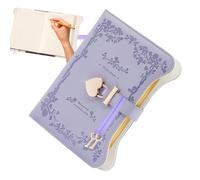 Agenda con cerradura y cerradura | Diario secreto en cuero Pu B6 con cerradura y llave | 360 Diario para mujeres y niñas, organizador personal, cuaderno flotante recargable sin pérdidas