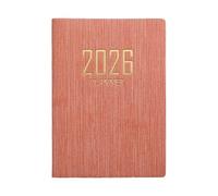Agenda de bolsillo 2026, calendario A7, calendario diario en inglés, mini agenda portátil de citas, gestor de tiempo personal de piel sintética para planificación de notas presupuestarias