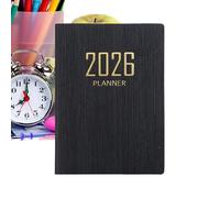 Agenda de bolsillo 2026 | Calendario de papel de planificación A7 - Agenda diaria 365 días versión inglesa - Para trabajo escolar, universidad oficina, familia, estudiantes, mujeres y hombres maestros