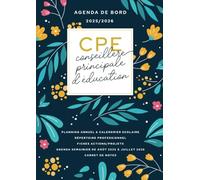 Agenda de bord 2025/2026 - conseillère principale d’éducation: Carnet de bord et carnet de notes A4 pour CPE