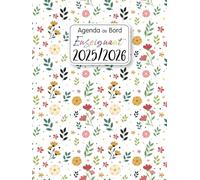 Agenda de Bord 2025-2026 Enseignant A4: Grand Planificateur de cours pour les Professeurs | 12 mois d'août 2025 à juillet 2026 | Organiseur semainier et mensuel