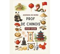 Agenda de bord 2025-2026 Prof de chinois : Cahier relevé de notes, 23 classes de 38 élèves | Carnet de bord professeur chinois 2025 2026, Planning annuel & Planificateur de cours | Semainier, A4.