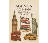 Agenda de bord 2025-2026 Professeur d'anglais : Cahier relevé de notes pour15 classes | Carnet de bord prof anglais 2025 2026, Planning annuel & Planificateur de cours, Hebdomadaire | Format A4.