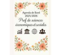 Agenda de bord 2025/2026 professeur de sciences économiques et sociales: Cahier Relevé de Notes pour 15 Classes, Carnet de Bord Enseignant 2025 2026 SES | Fiches de Stage, Organiseur Semainier, A4