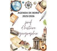Agenda de Bord 2025/2026 Professeur d'Histoire Géographie EMC: Cahier Relevé de Notes pour 18 Classes | Carnet de Bord Enseignant 2025 2026 Prof ... | Organiseur de cours ,Semainier, A4
