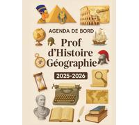 Agenda de Bord 2025/2026 Professeur d'Histoire Géographie EMC: Cahier Relevé de Notes pour 18 Classes | Carnet de Bord Enseignant 2025 2026 Prof ... | Planificateur de cours Semainier A4