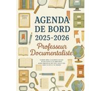 Agenda de bord 2025-2026 professeur documentaliste: Carnet de bord enseignant documentaliste 2025-2026, Cahier relevé de notes 15 doubles pages | ... Planificateur de cours hebdomadaire, A4.