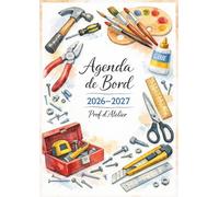 Agenda de bord 2026/2027 prof d’atelier : Cahier Relevé de Notes Enseignant 18 Doubles Pages pour 18 Classes, Fiches de Stage | Calendrier & Vacances ... Organiseur de Cours Semainier | Format A4.