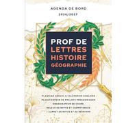 Agenda de bord 2026/2027 professeur de Lettres et Histoire Géographie: Carnet de bord A4 pour les enseignants