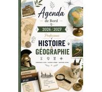 Agenda de Bord 2026/2027 Professeur d'Histoire Géographie: Planificateur A4 pour les enseignantes