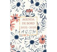 Agenda de Bord AESH 2025/2026 : Organiseur AESH 2025 2026 | Planificateur Semainier, Calendrier & Vacances Scolaire, Fiches de suivi des élèves en situation de handicap | Format A4.