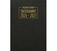 Agenda de Bord du Professeur 2026-2027: Noir & Or | Carnet de bord enseignant A4 | Planification de cours avec un tableau semainier (1 semaine sur 2 pages) pour l'année scolaire | Relevé de notes