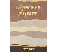 Agenda de Bord du Professeur 2026-2027: Rose & Or | Cahier enseignant grand format (A4) | Planification de cours avec un tableau semainier (1 semaine ... pour l'année scolaire | Relevé de notes
