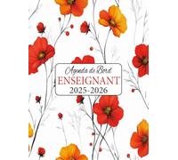 : Agenda de Bord Enseignant 2025-2026 a4: Carnet de Bord pour les Professeurs, année scolaire 25/26