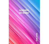 Agenda de bord enseignant 2025-2026 A4 couverture souple arc en ciel intérieur couleur: Le couleur 5 classes