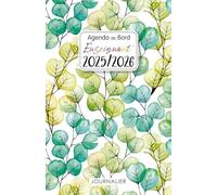 Agenda de Bord Enseignant 2025-2026 Journalier: Planificateur de cours | 12 mois de Septembre 2025 à juillet 2026 | Organiseur Journalier 1 Jour 1 Page